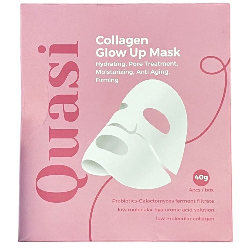 Quasi Collagen Glow Up Sheet Mask Set (3 Pack) Anti-Aging Facial Masks NEW - Picture 3 of 9